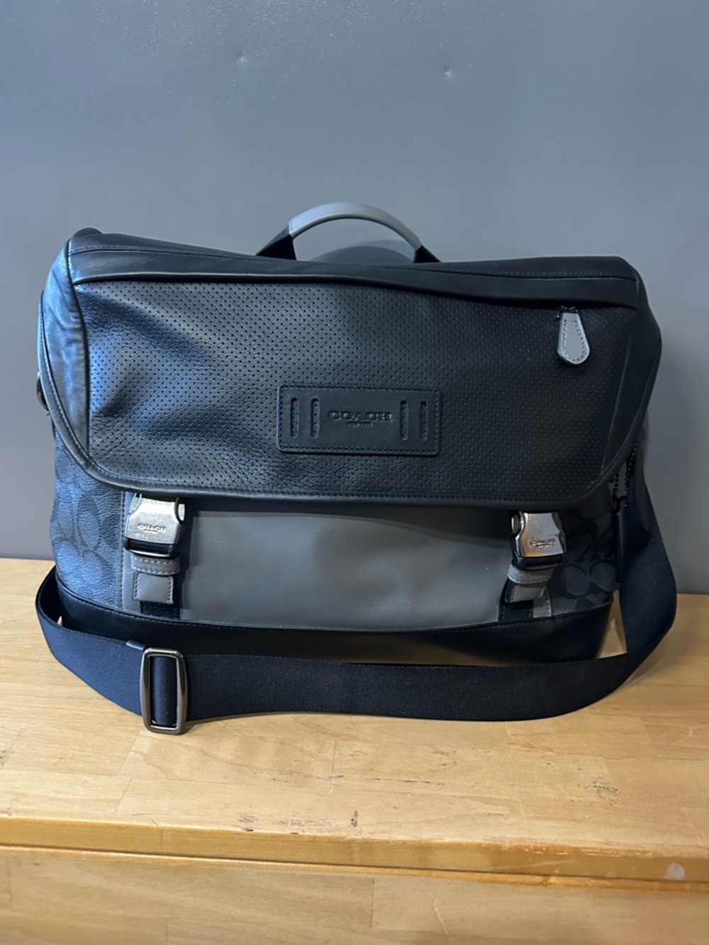 Coach Black & Gray Messenger Bag